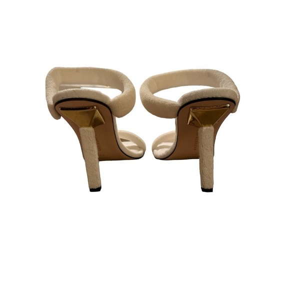 Good American Terry Cloth Doible Band High Heel Slides - Picture 6 of 7
